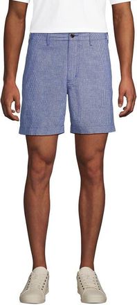 Lands End 7 Classic Fit Linen Blend Short in Pale Sapphire at Nordstrom, Size 31 X 7