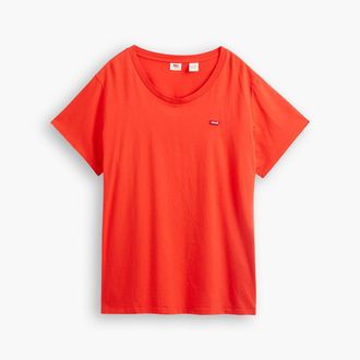 Levi's Plus T-shirt met korte mouwen, logo vooraan