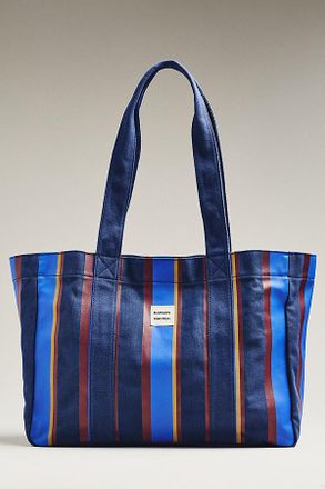 Damson Madder Organic Cotton Striped Tote Bag