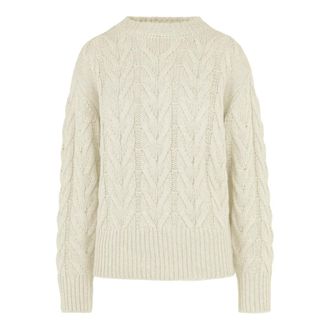 Bomboogie Maglione girocollo a trecce - - Knitwear - Donna - Beige - S