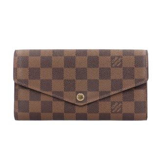 Louis Vuitton Brown Damier Canvas Long Wallet (Tri-Fold) (Pre-Owned)