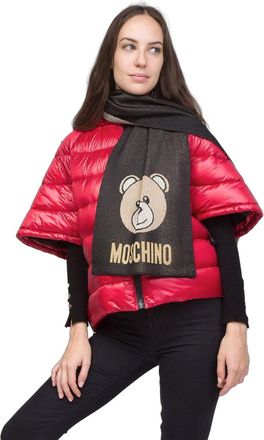 Moschino Womens Scarf Black Viscosa Accessories Viscose Polyamide Polyester