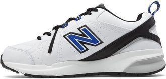New Balance Mens 608 V5 Casual Comfort Cross Trainer, White/Team Royal, 7.5 UK
