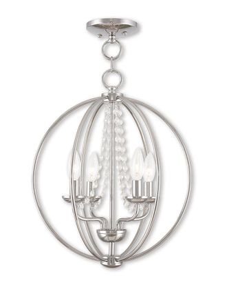 Livex Lighting Livex Arabella 4-Light Ch Mini Chandelier/Ceiling Mount