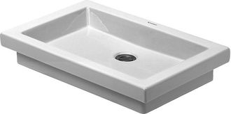Duravit Duravit - Lavabo Encastrable 2a Planta Sin Plataforma Para Grifo Rebosadero 580x415mm Sin Orificio Para Grifer&iacute;a Blanco