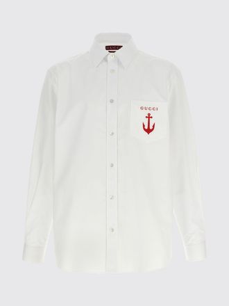 Gucci Camicia Gucci in popeline di cotone con logo