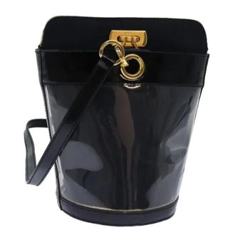 Ferragamo Pre-owned Bucket Bags, female, Black, Size: ONE SIZE Pre-owned Vinyl Shoulder Bag