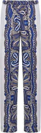 P.A.R.O.S.H. Silk Straight-Cut Trousers With Intricate Scarf Print