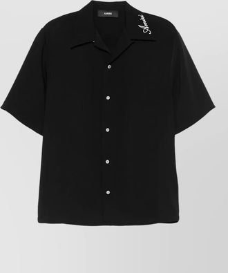 Amiri camp shirt embroidered detail short sleeves