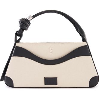 Behno Melina Canvas Crossbody Satchel in Sand/Black at Nordstrom