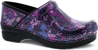 Dansko Womens Professional Clog Shoes In Dotty Abstract Patent