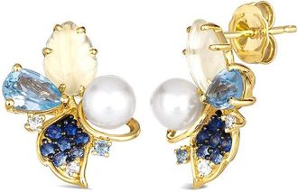 Le Vian 14K 2.07 Ct. Tw. Diamond & Lemon Quartz Drop Earrings