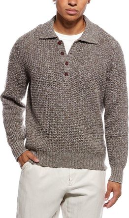 Brunello Cucinelli Wool & Cashmere-Blend Polo Sweater