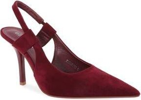 Berness Faux Suede Slingback Stiletto Pump in Wine at Nordstrom Rack, Size 5.5