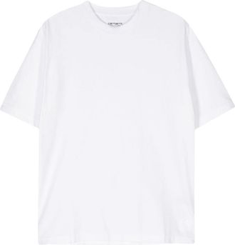 Carhartt Work in Progress logo-patch cotton T-shirt - men - Organic Cotton - L - White