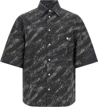 Jacquemus La Chemise Rio - Heren - Korte mouwen Overhemden - Zwart - S - Katoen - Overhemden