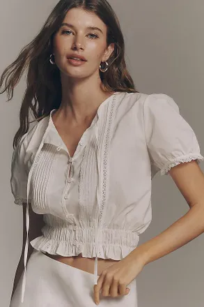 Faithfull The Brand Fiora Lace Blouse