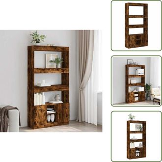 vidaXL Credenza per soggiorno - vidaXL Credenza Rovere Fumo 92x33x180 cm in Legno Multistrato - Credenza per camera da letto