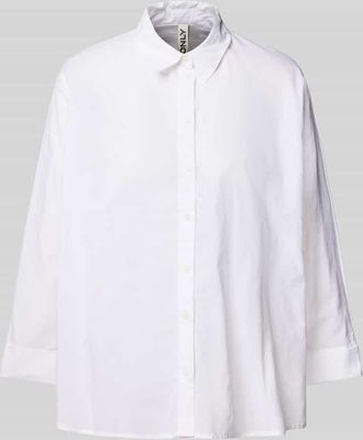 Only Loose Fit Hemdbluse aus leichter Baumwolle Modell NEW LINA GRACE in Weiss, Größe S