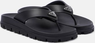 Prada Soft Cage vinyl thong sandals