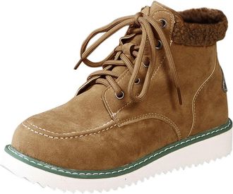 Generic Wide Fit Ankle Boots for Women UK Arch Support Ankle Boots for Women Spring Autumn Winter Plus Size American Casual Cuffed Single Booties High Top Rou