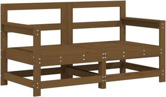 vidaXL Sof&aacute;s De Esquina De Jard&iacute;n 2 Uds Madera Maciza Pino Marr&oacute;n Miel Vidaxl