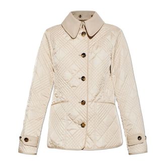 Burberry Light Jackets, female, Beige, Size: M Fernleigh Padded Jacket