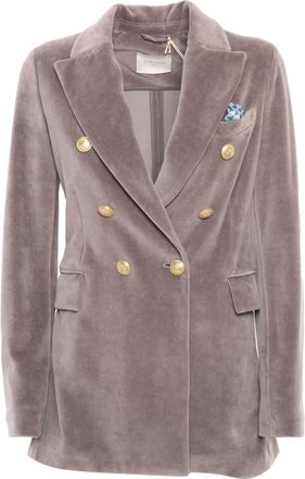 Circolo 1901 Velvet Double Breasted Jacket