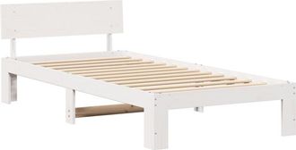 vidaXL Estructura De Cama Blanco 75 X 190 Cm Madera Maciza De Pino Vidaxl