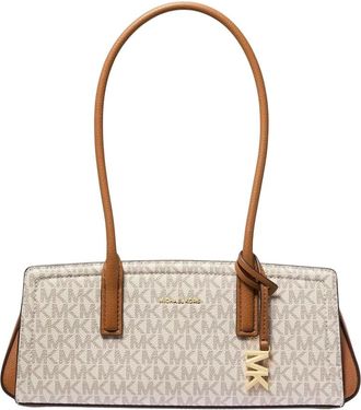 Michael Kors Laila Signature Small East West - Dames - Schoudertassen - Beige - ONE Size - Tassen