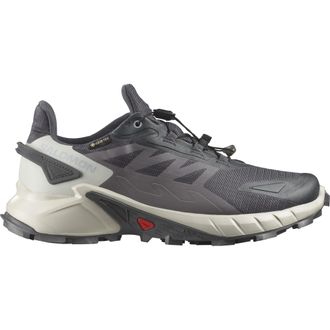 Salomon Laufschuh SALOMON SUPERCROSS 4 GORE-TEX W, Damen, Gr. 42,5, blau (nine iron, lunar rock, cosmic sky), Synthetik, Textil, Schuhe Laufschuh, wasserdicht