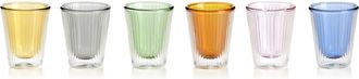 IVV narciso set 6 cafeteras plisadas borosilicato diversos colores doble pared cl-6