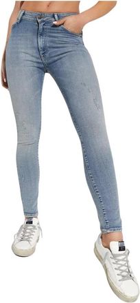 SER.O.YA Hoge taille blauwe jeans Maya - Dames - Skinny Jeans - Blauw - W24 - Katoen - Jeans