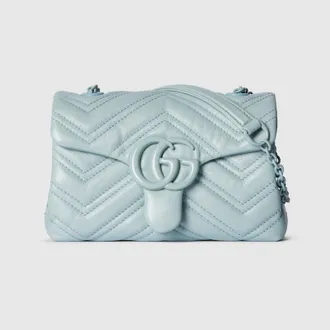 Gucci GG Marmont Mini Shoulder Bag, Blue, Leather