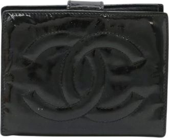 Chanel Pre-owned Wallets, female, Black, Size: ONE SIZE Pre-owned Vintage Leather Wallet