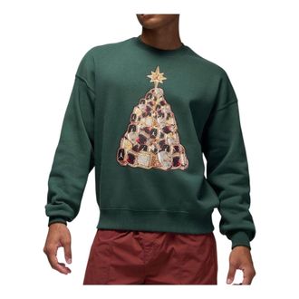Nike Jordan Air Jordan Holiday 2025 Long Sleeve Sweatshirt Rings Tree Green HV1874-316