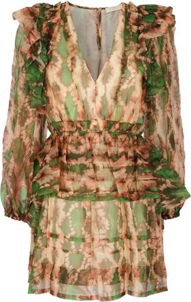 Ulla Johnson Elegante Adelaide Jurk voor Vrouwen - Dames - Korte kleedjes - Veelkleurig - M - Katoen - Kleedjes