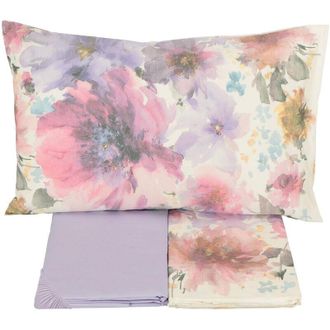 None Gabel Flower Power Completo Letto Matrimoniale, Cotone
