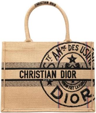 Dior Pre-owned Book Tote - unisex - Vintage Shopper - Beige - ONE Size - Jute - Vintage