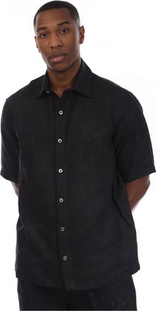 Off-white Off White Heren Linnen 90s Bowling Shirt (Zwart)