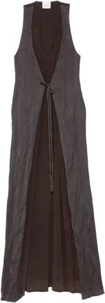 Alysi Maxi Jurk - Dames - Maxi kleedjes - Bruin - 2XS - Kleedjes