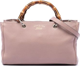 Gucci Pre-owned Gucci Medium Calfskin Bamboo Shopper Satchel Ladies ZJCIKN7EMBC7Z1MM