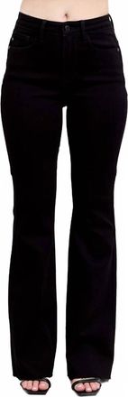 Judy Blue Star Seam Detail Flare Jeans In Black