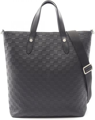 Louis Vuitton Black Onyx Leather Handbag Tote Bag (Pre-Owned)