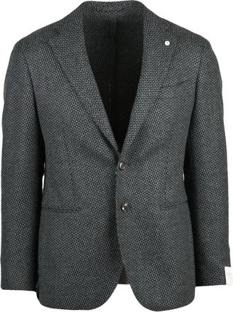 L.B.M. 1911 Getailleerde blazer - Heren - Blazers - Grijs - L - Leer - Jassen