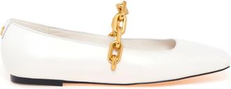 Guess Schoenen, Dames, Wit, 39 EU, Leer, Levy Ballerina