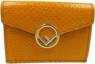Fendi Pre-owned Wallets, female, Brown, Size: ONE SIZE Pre-owned Leather Wallet