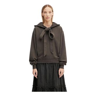 J.W.Anderson Tied Bow Hoodie - Dames - Sweatshirts & Hoodies - Bruin - Maat: S Katoen