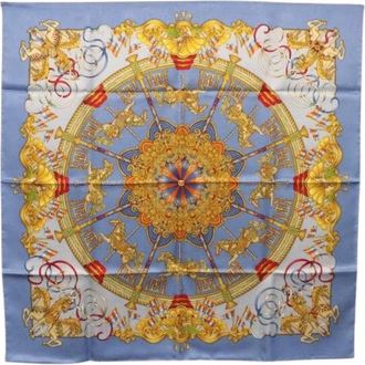 Herm&egrave;s Pre-owned Vintage Zijden Sjaal - Dames - Vintage Accessoires - Veelkleurig - ONE Size - Vintage