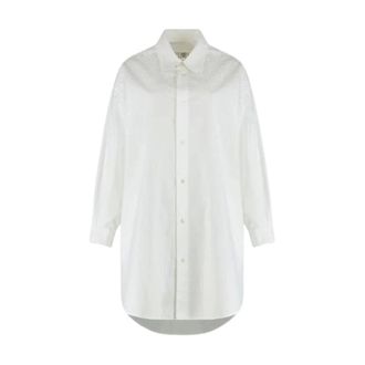 Maison Margiela Shirts, female, White, Size: S Oversized Cotton Shirt